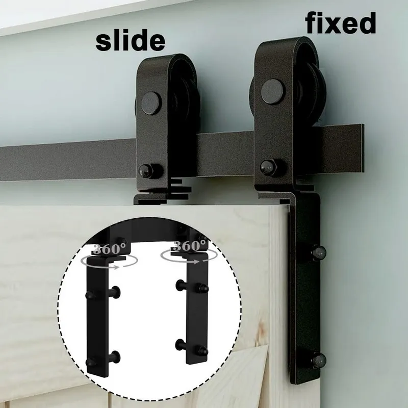 de doble pliegue simple Kit de herrajes para puerta de granero 