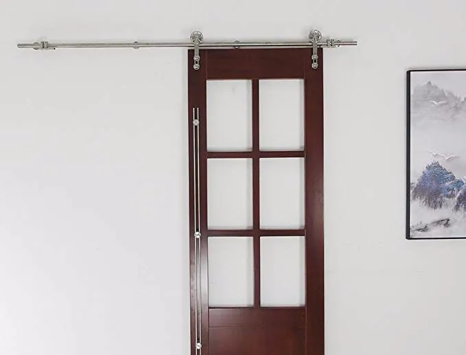 kits de una sola puerta Rueda de radios giratoria cepillada, herrajes 