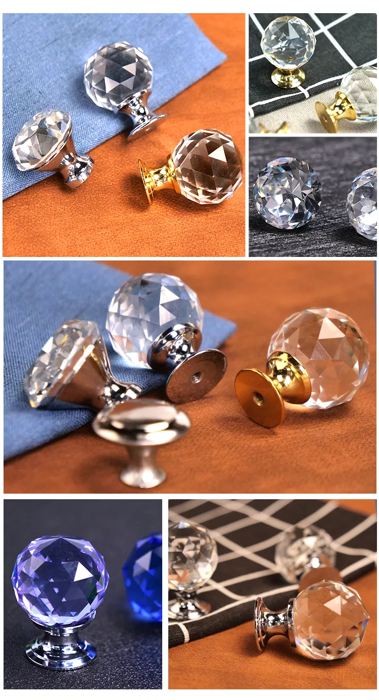 perilla de puerta de cristal, herrajes para muebles, armario, cocina, caj&oacute;n, manija de vidrio, tiradores de gabinete, perilla de puerta de cristal, herrajes para 