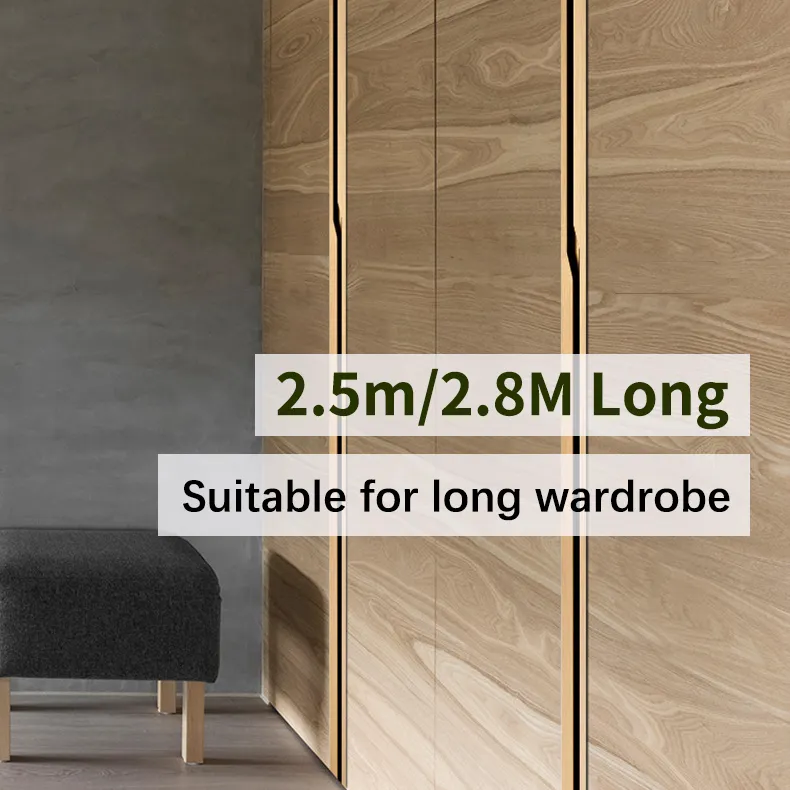 de aluminio Lightning oculta Tirador de puerta de gabinete de guardarropa Lightning de aluminio sin ranuras 