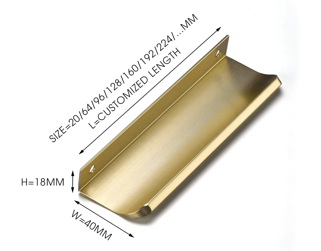 Tiradores de caj&oacute;n de herrajes para muebles de aluminio 