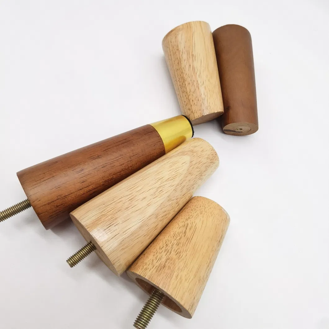 Accesorios para muebles de madera, patas de piezas, patas de sof&aacute; de madera c&oacute;nicas de metal