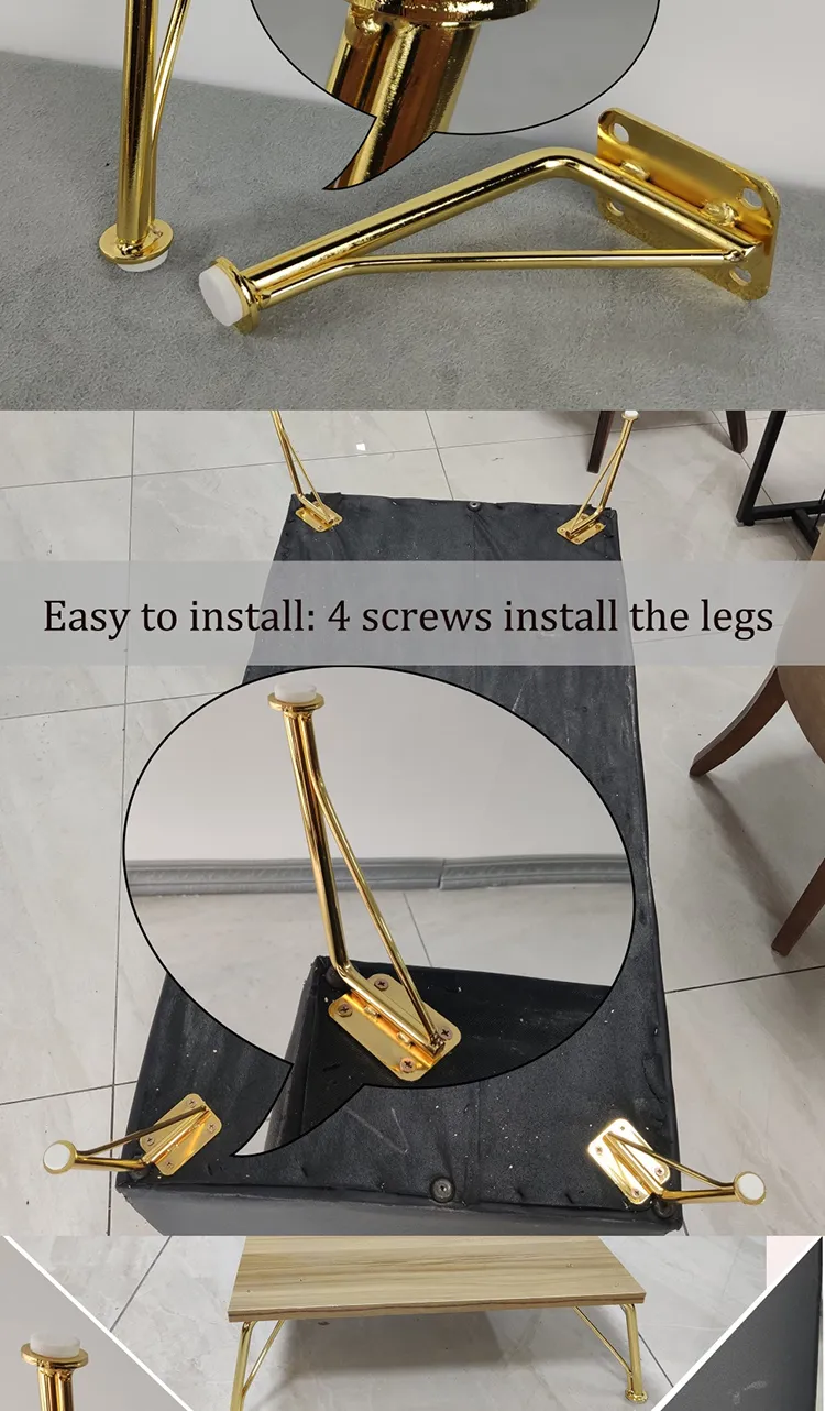 Hardware personalizado Muebles de metal Patas de mesa de comedor Patas de sof&aacute; 