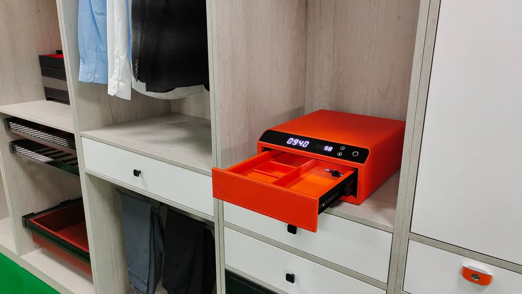Caja fuerte de cuero inteligente para el hogar con 