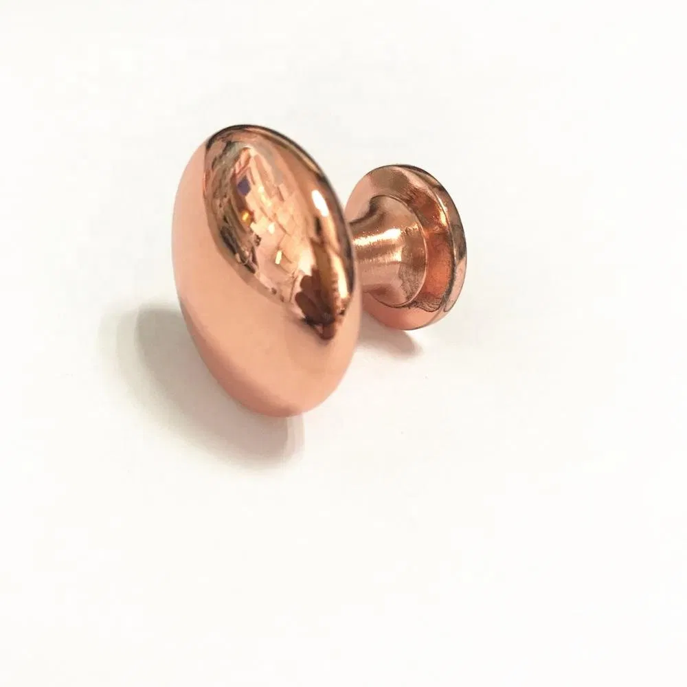 redonda de la seta del caj&oacute;n del aparador del gabinete del oro rosa de 29 mm de di&aacute;metro Perilla redonda de la seta del caj&oacute;n 