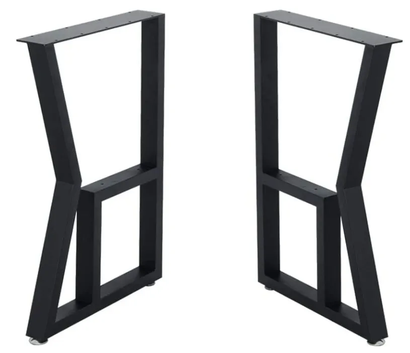 Mesa de comedor con acabado en polvo negro 