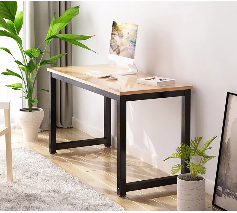 de oficina moderno, mesa de comedor para computadora port&aacute;til, marco de mesa de acero Escritorio 