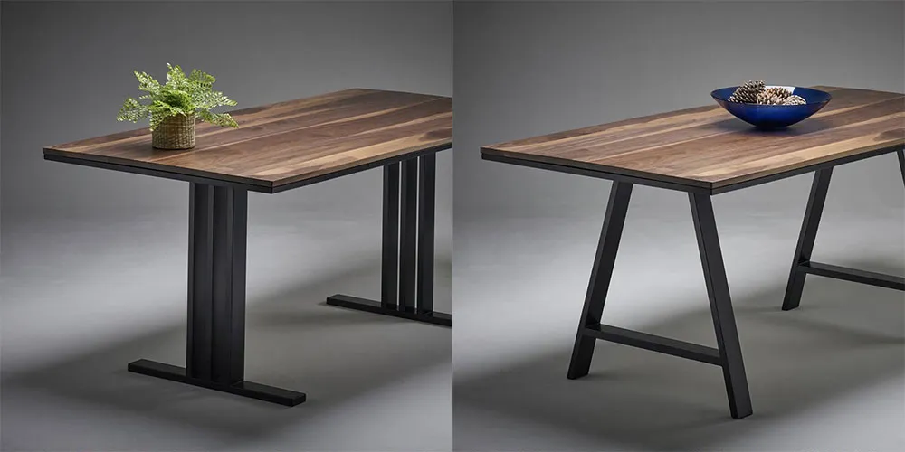 moderno Patas de mesa de comedor de metal industrial desmontable forjado moderno Patas de mesa de comedor de metal 