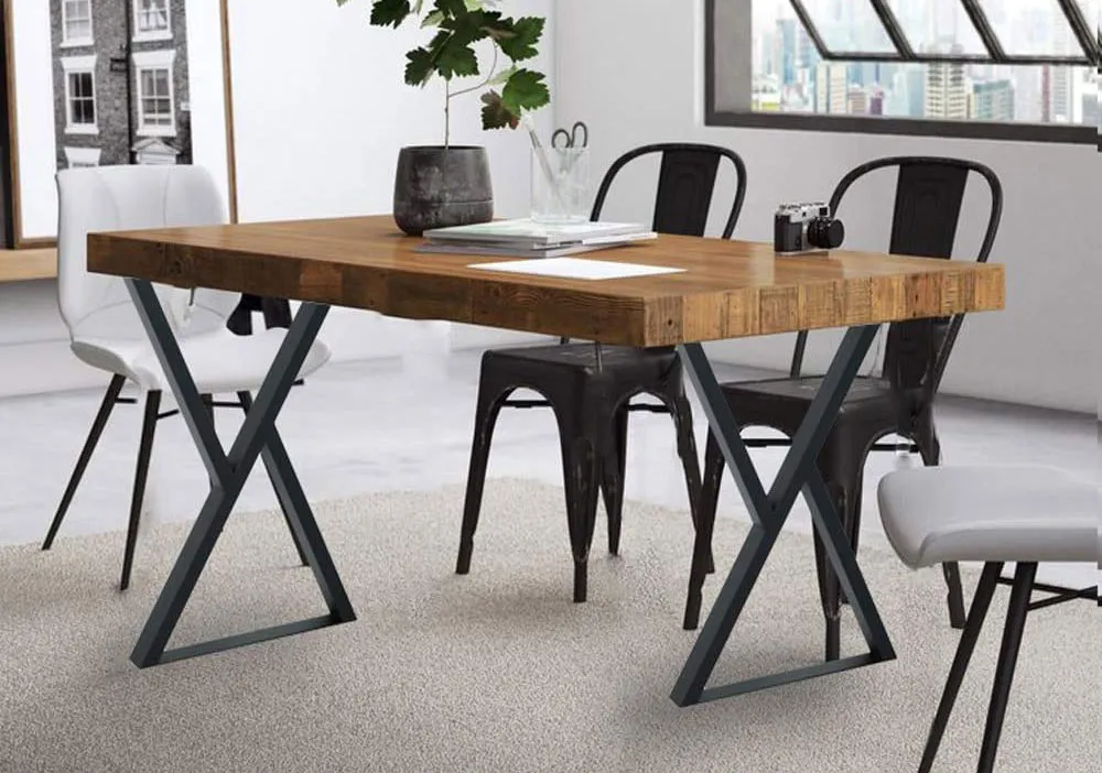 Muebles Oficina Comedor Escritorio Cuadrado Metal Moderno Patas de Mesa de Lujo 