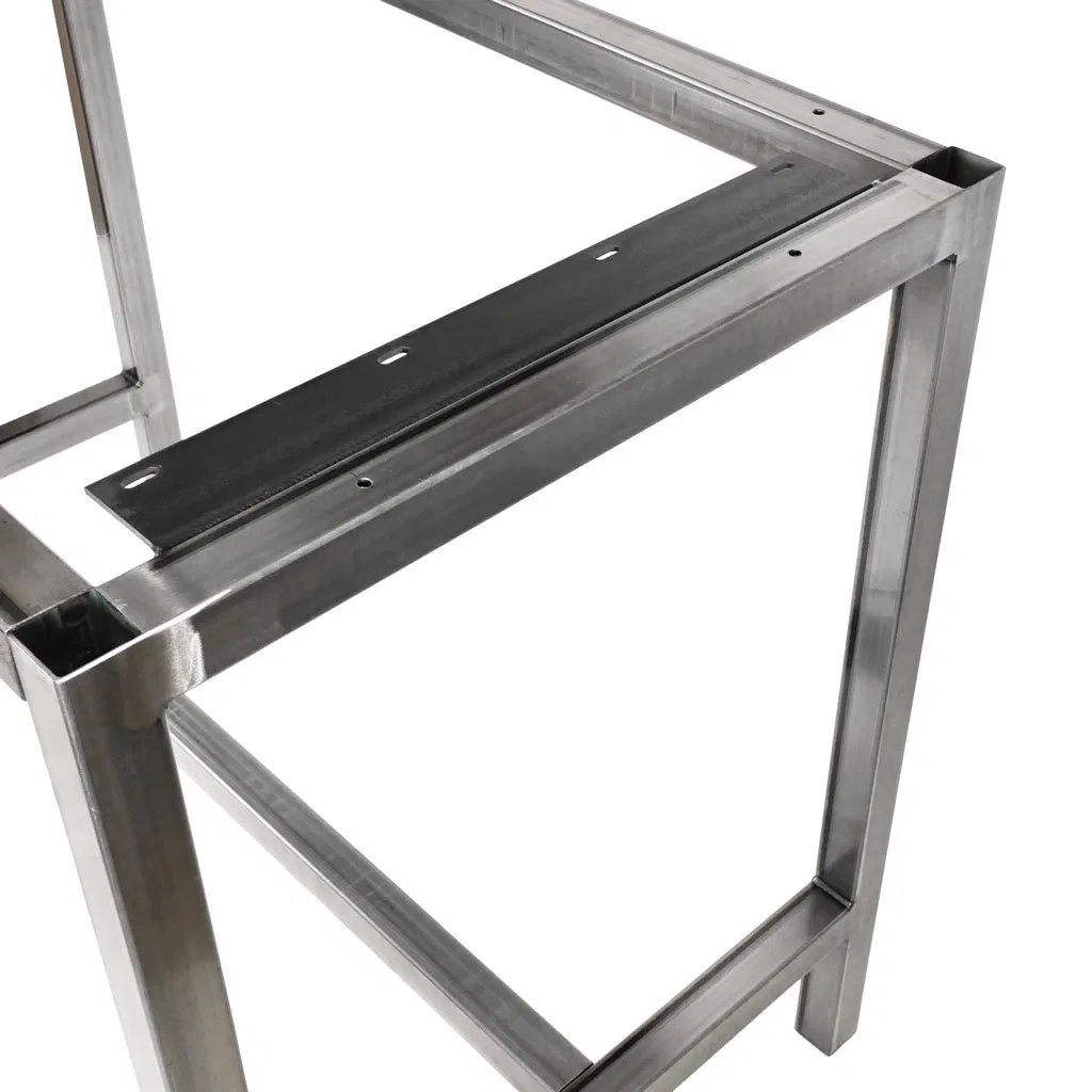 Escritorio de oficina moderno, mesa de comedor, marco de mesa de acero inoxidable. Escritorio 