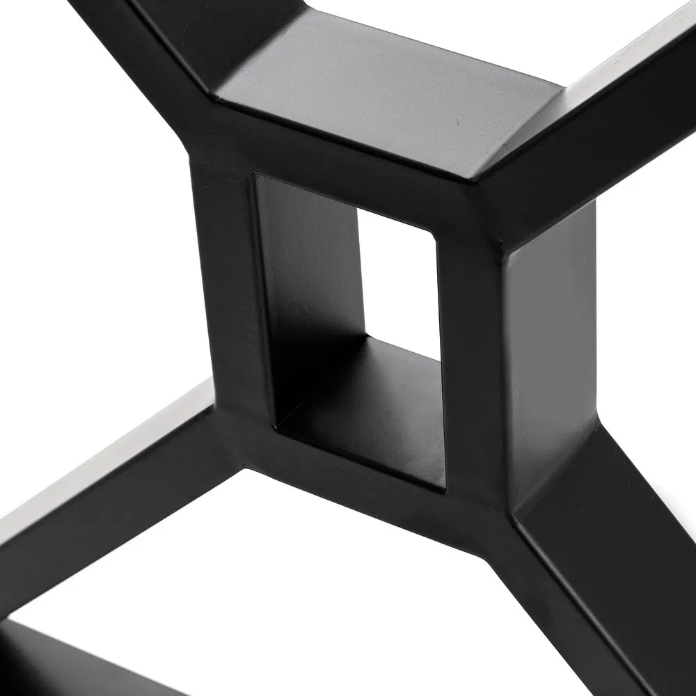 muebles de metal negro en forma de X, patas de base de mesa de acero, 