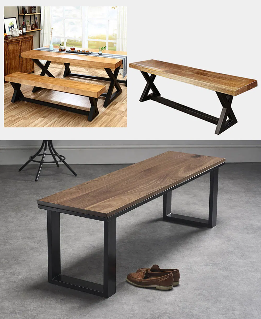 Fabricante Muebles est&aacute;ndar Patas de mesa cuadradas de acero Metal Hierro Caf&eacute; en forma de U 