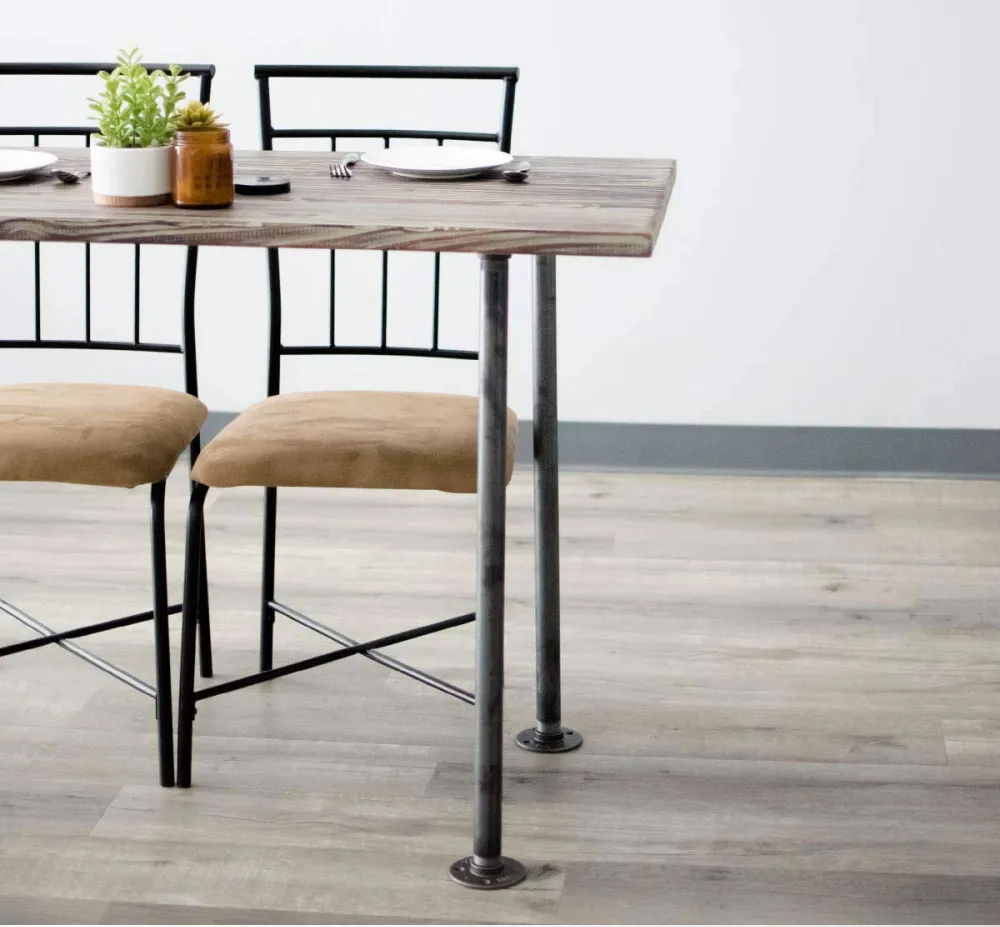 Patas Patas de mesa de tubo de hierro negro 