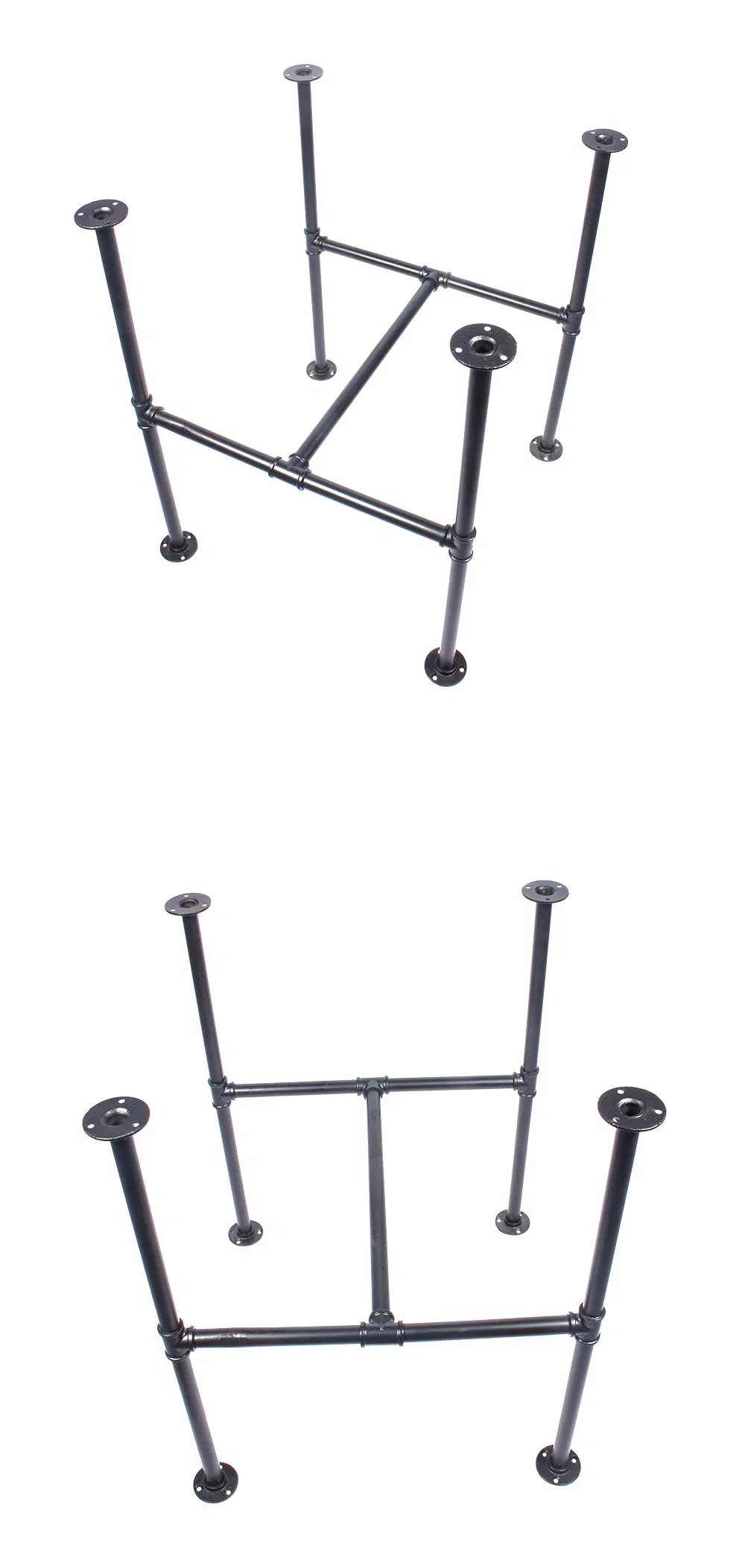 negro industrial para mesas vintage personalizadas Patas Patas de mesa de tubo de hierro negro industrial para mesas vintage personalizadas Patas 