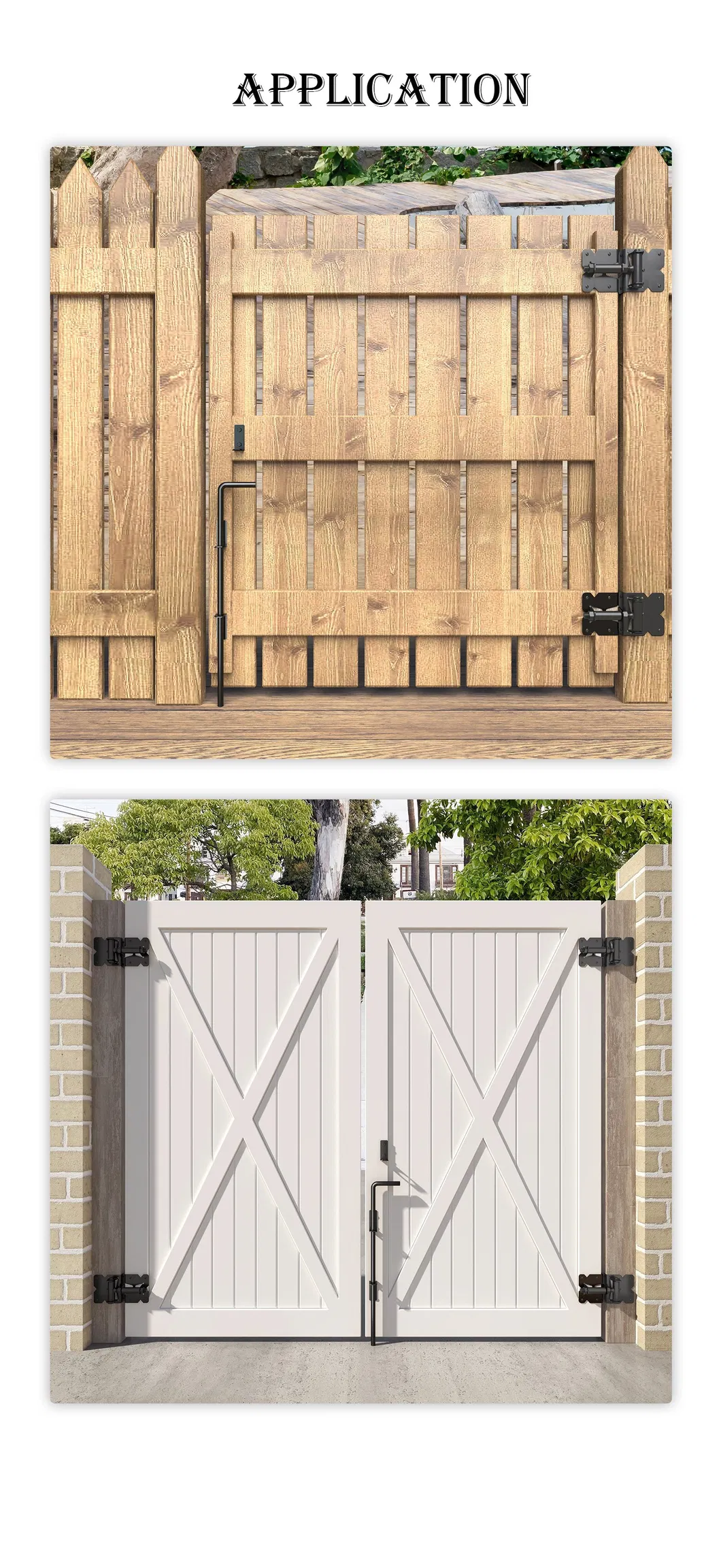 Enrejado de cercado revestido de PVC Puertas Bisagras de puerta modernas 