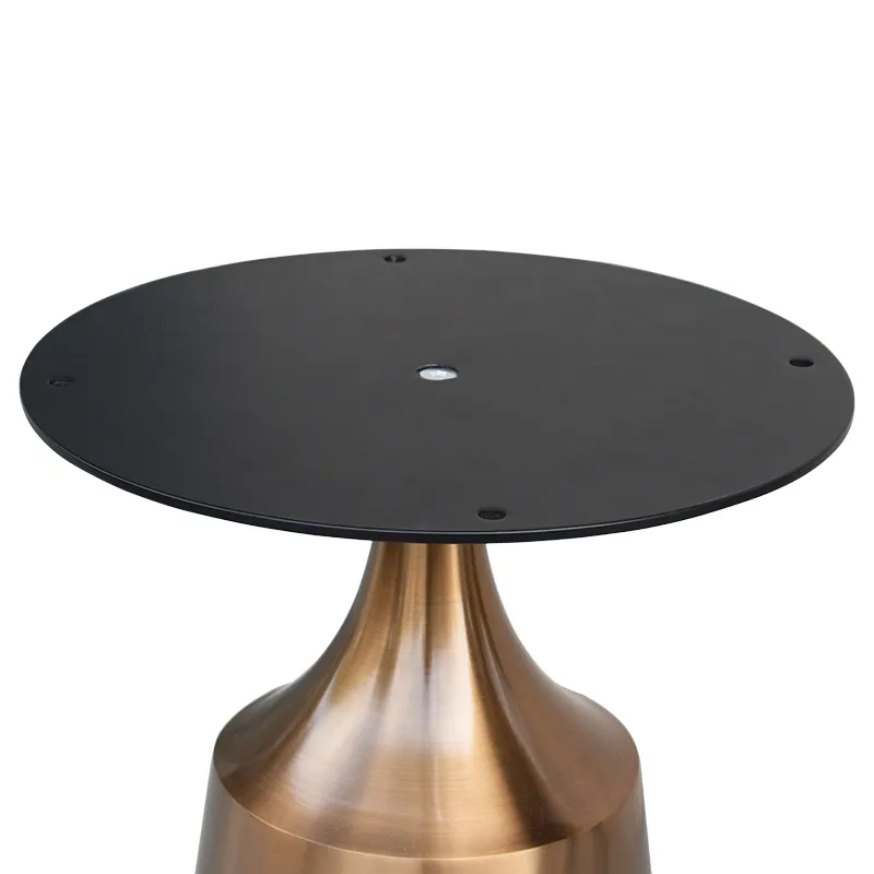 Pata de mesa dorada para muebles de acero inoxidable con cepillo, base de metal para mesa de comedor Pata de mesa dorada para 