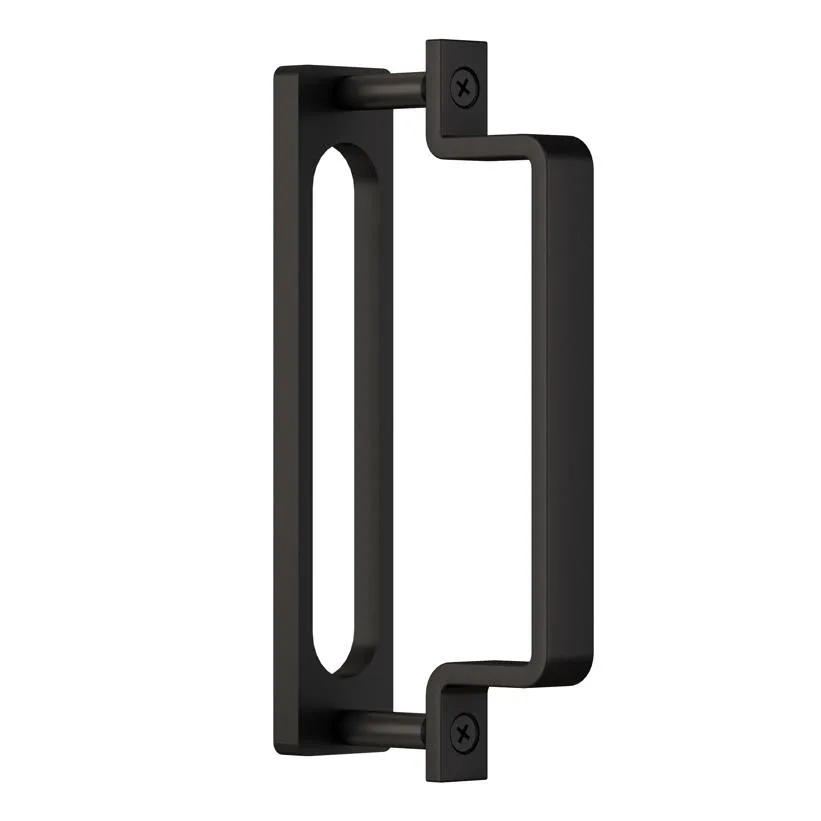 3-Lite Manija de puerta Kit de herrajes corredizos con marco de acero para puerta de granero de vidrio manipulado 3-Lite Manija de puerta
