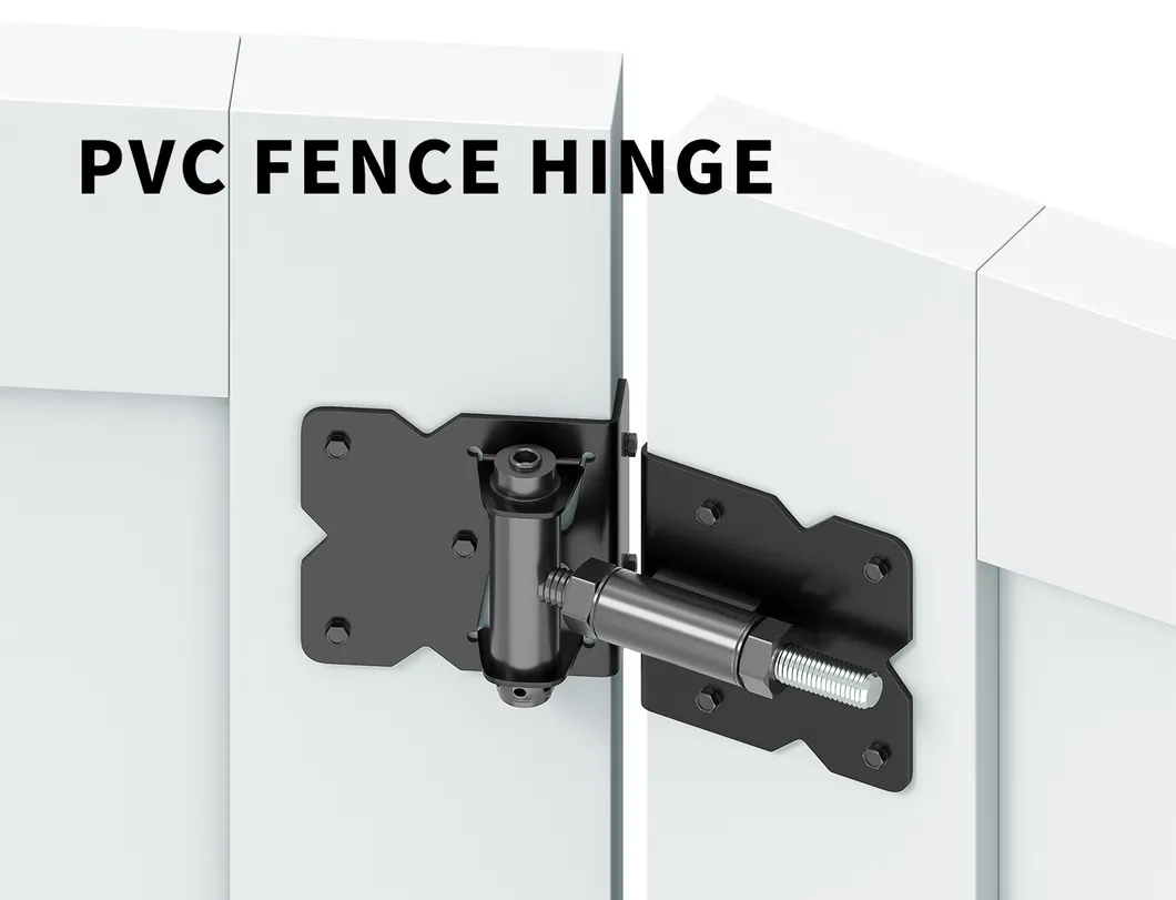 Bisagras de puerta de PVC de vinilo negro Morden con 90 grados 