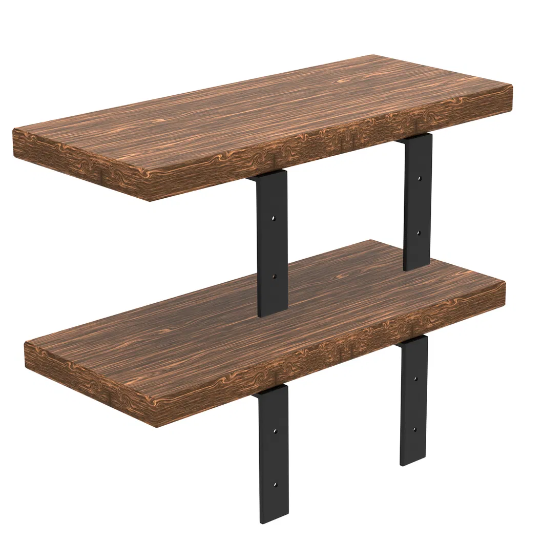 Precio &Aacute;ngulo de 90 grados en forma de L Estantes de pared de madera Soportes Cocina 