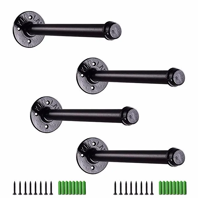 para estantes flotantes negros de 8 pulgadas Soportes 