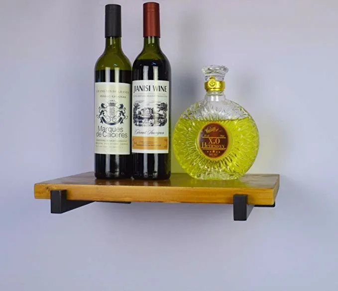 en la pared Soportes para estantes flotantes negros de 8 pulgadas Soportes para estantes cuadrados retro montados en la pared Soportes 