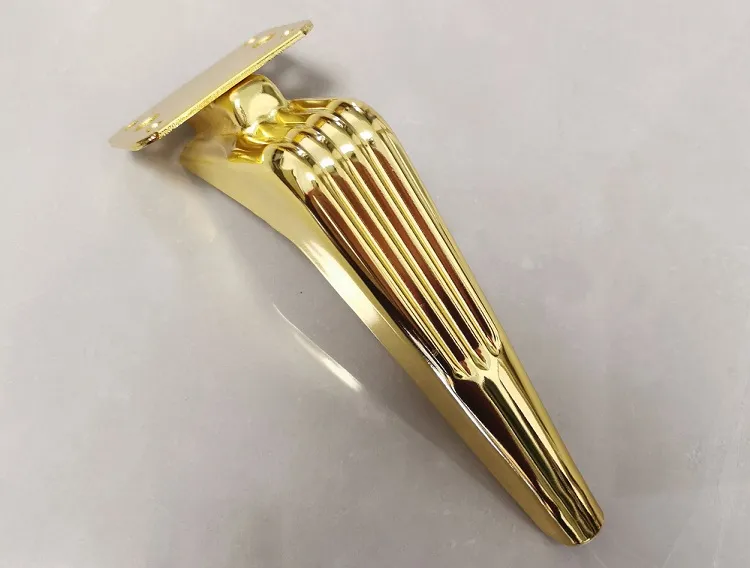 Patas de cama de metal dorado 