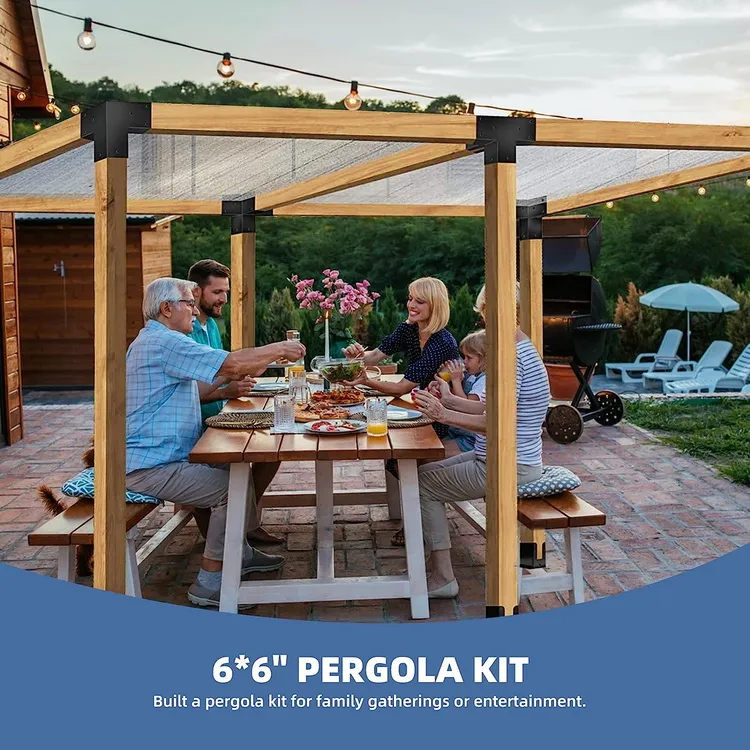 Carpinter&iacute;a P&eacute;rgola Kit Metal Acero Vigas de Madera Conector P&eacute;rgola Soporte Carpinter&iacute;a 