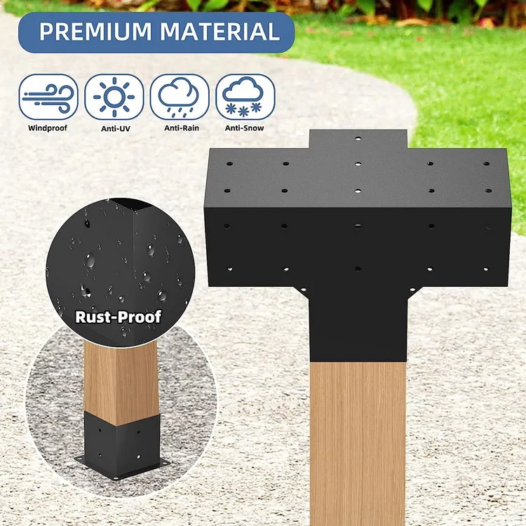 Carpinter&iacute;a P&eacute;rgola Kit Metal Acero Vigas de Madera Conector P&eacute;rgola Soporte Carpinter&iacute;a P&eacute;rgola 
