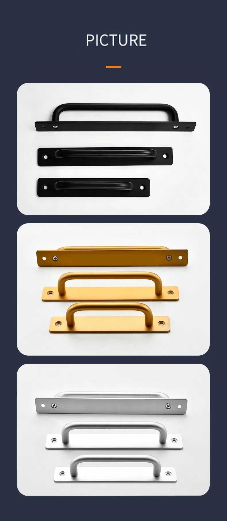 aluminio Tirador de puerta de balcón de vaivén Manija de puerta corredera