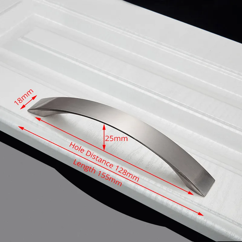 aleaci&oacute;n de aluminio, n&iacute;quel cepillado Manija de gabinete de cocina de 