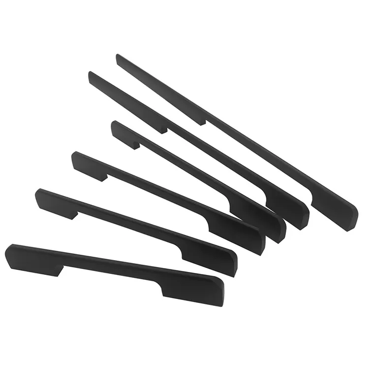 de aluminio para armario macizo Tirador para puerta de armario macizo negro Tirador alargado para armario americano Caj&oacute;n de aluminio para armario Tirador para puerta de armario macizo negro 