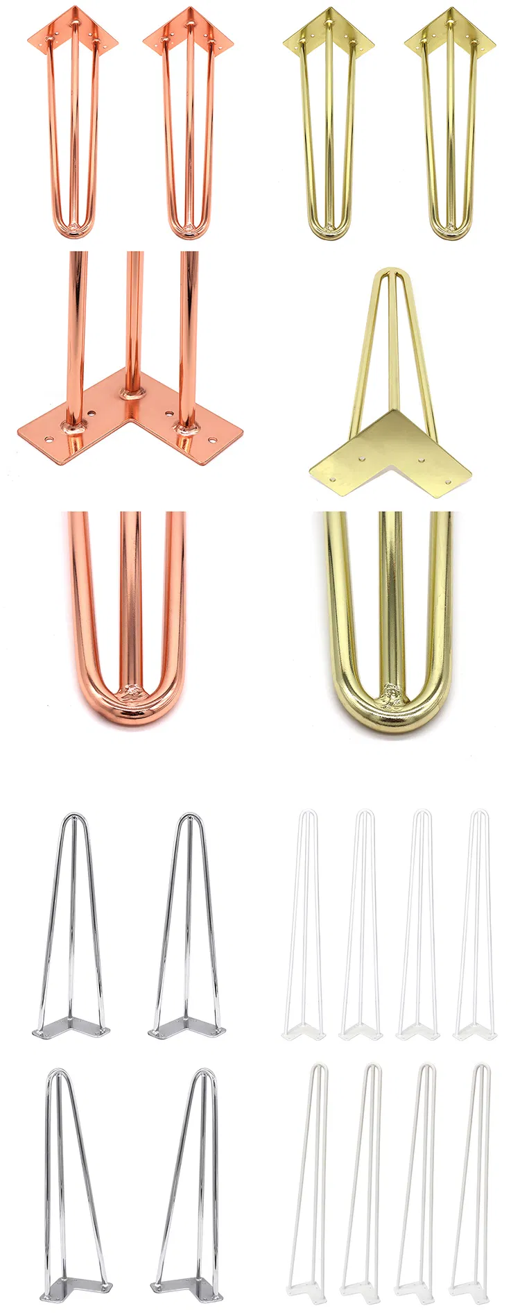 de horquilla de metal para muebles de nuevo dise&ntilde;o al por mayor Patas de horquilla de metal para mesa auxiliar Patas 