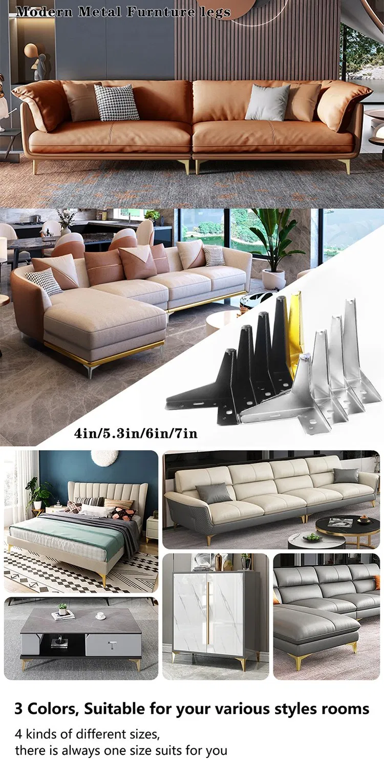 Suministro de f&aacute;brica Patas de muebles de metal modernos Pata de sof&aacute; de metal 