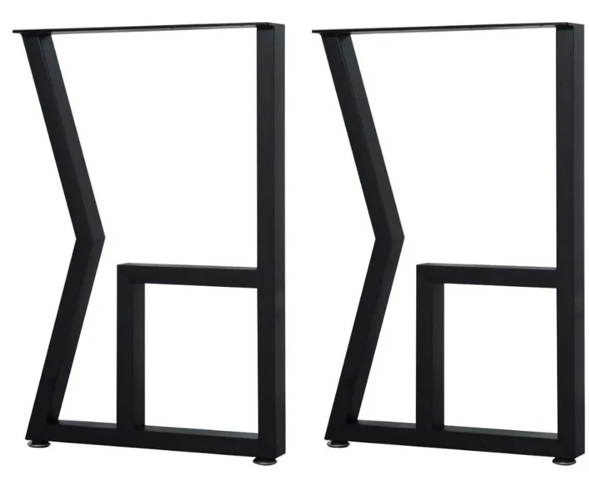 Mesa de comedor con acabado en polvo negro industrial Pata de mesa de hierro 