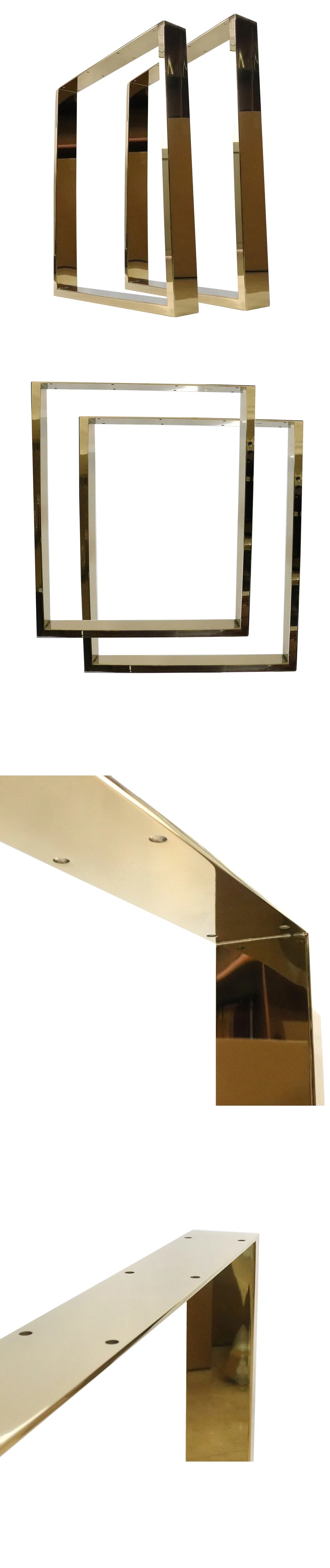 mesa consola de madera con patas de metal 