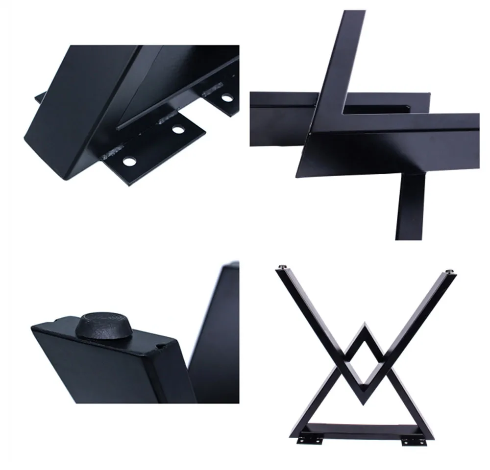 Muebles resistentes Patas de mesa de comedor de metal Forma X Patas de mesa Muebles 
