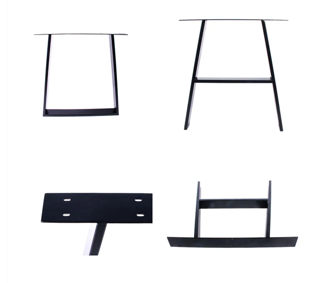 moderno Patas de mesa de comedor de metal industrial desmontable forjado moderno Patas de mesa de comedor de metal 