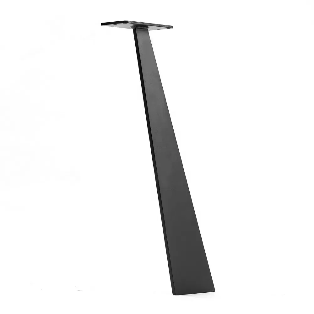 Patas de mesa de comedor negras planas con recubrimiento en polvo de nuevo dise&ntilde;o Fabricantes 