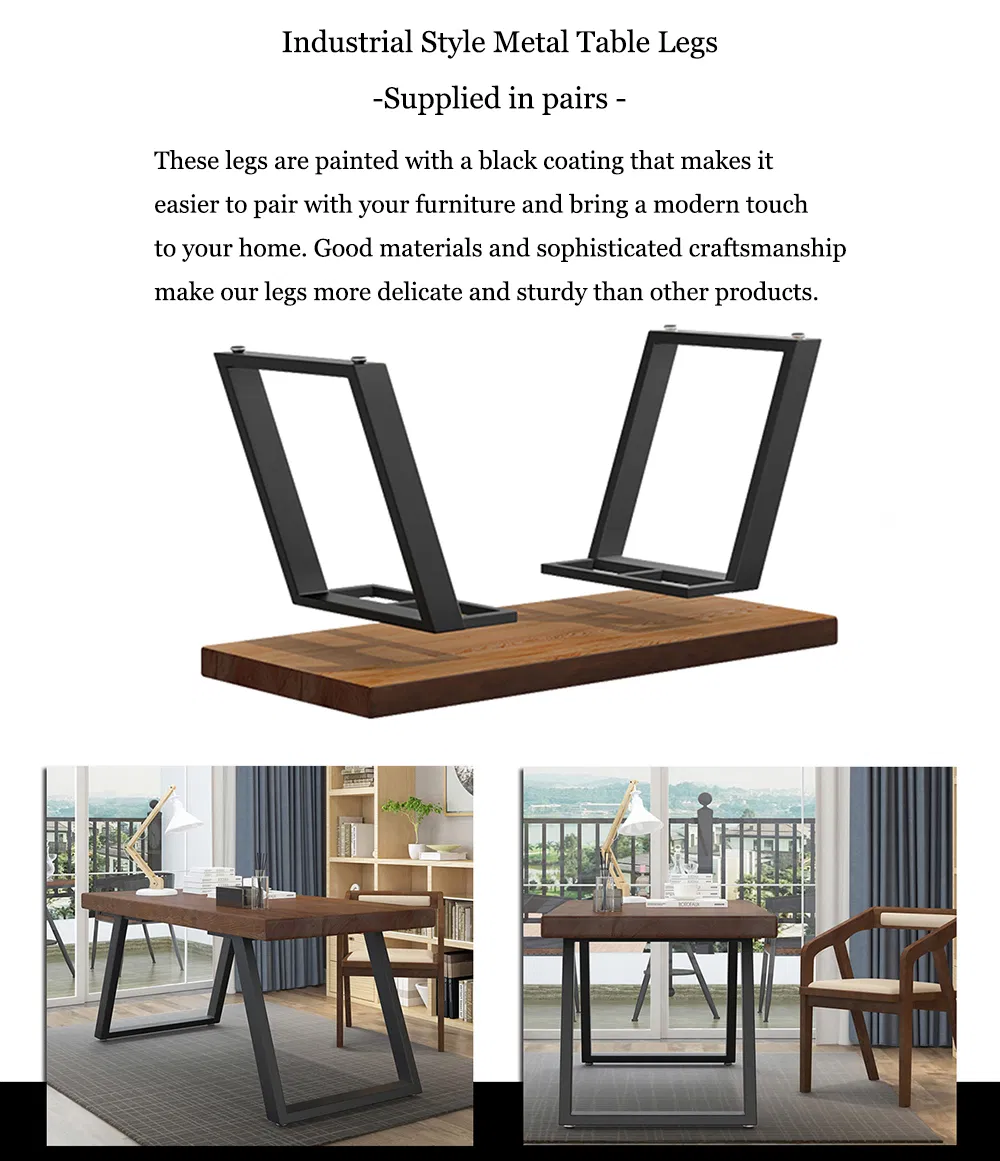 Muebles Oficina Restaurante Comedor Pies de escritorio Patas de mesa de comedor de acero fundido 