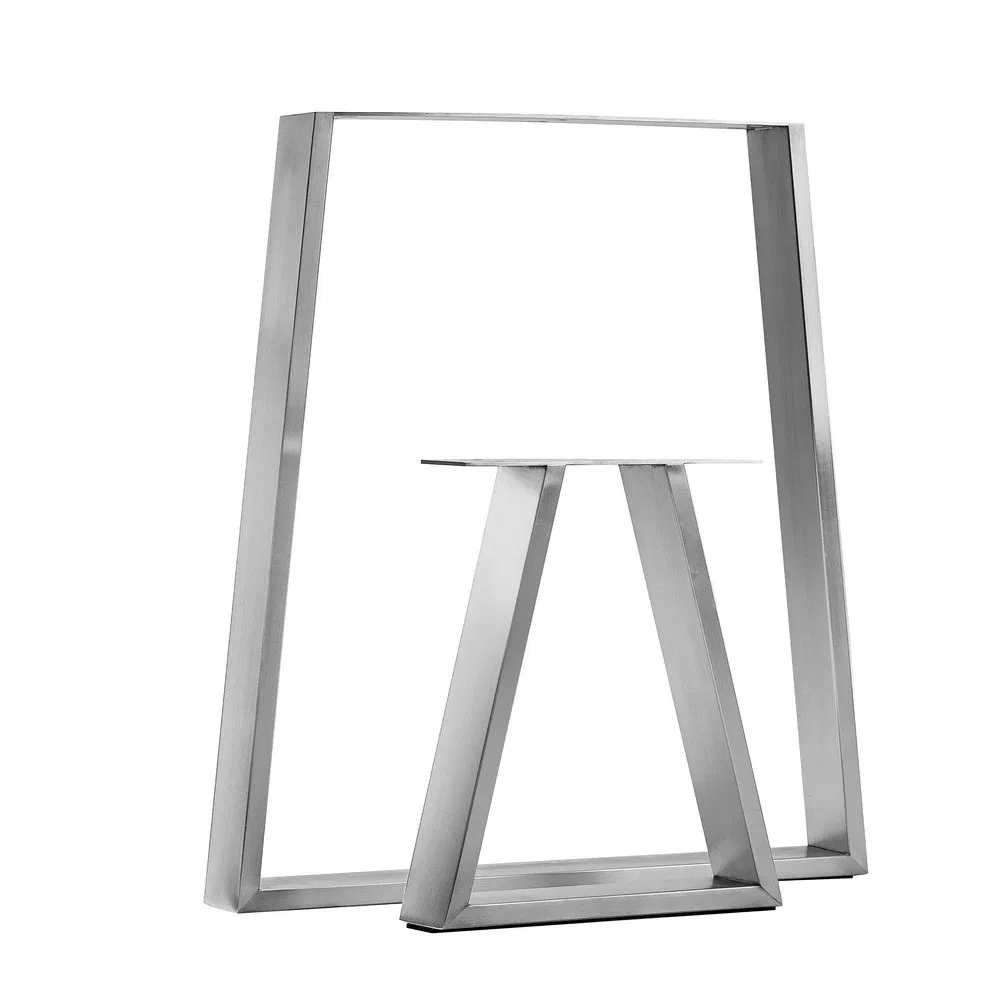 Precio de f&aacute;brica Patas trapezoidales modernas para mesa de comedor de acero 