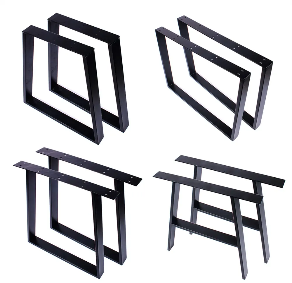 Venta al por mayor Muebles modernos industriales personalizados Patas de mesa de escritorio cuadradas trapezoidales 