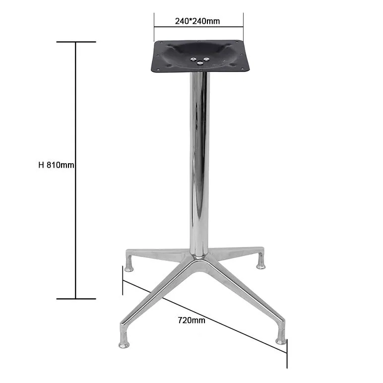 Base de mesa cruzada de aleaci&oacute;n de aluminio para mesa de restaurante en venta 