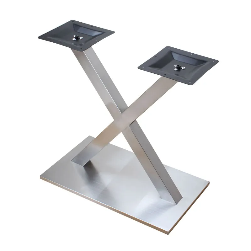 moderna a la venta Personalizado con forma de alta calidad X base de mesa de acero moderna a la venta Personalizado 