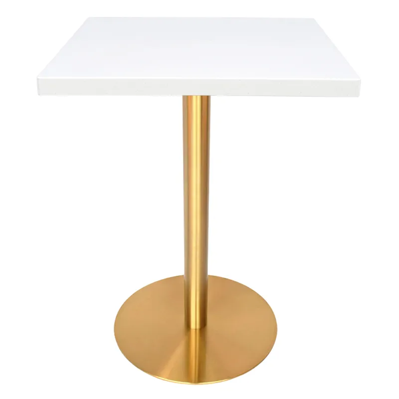 Mesa de restaurante comercial Base de mesa de comedor de acero inoxidable 