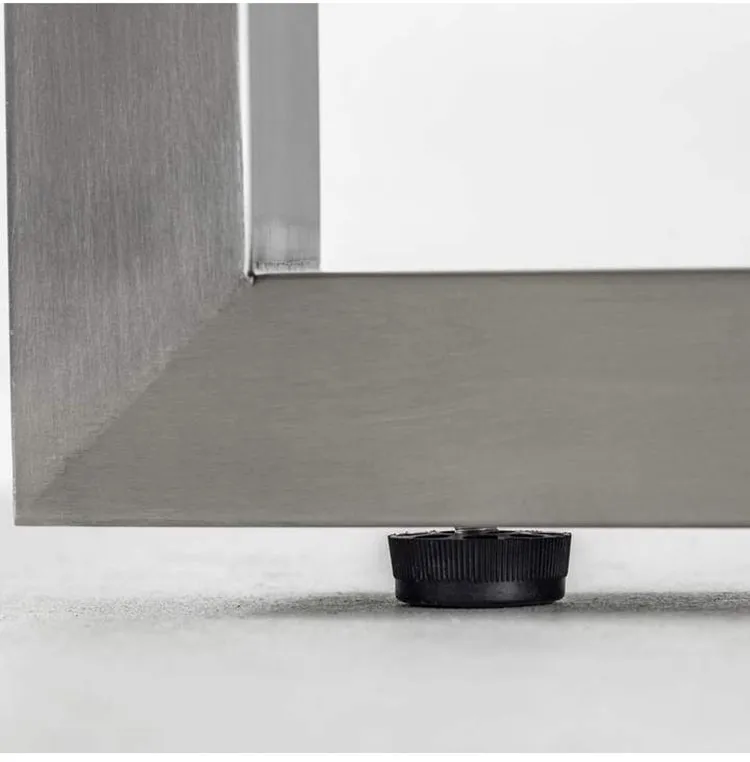 Muebles Cepillado Pulido Cuadrado Consola Extremo Banco lateral Caf&eacute; Patas de mesa de 
