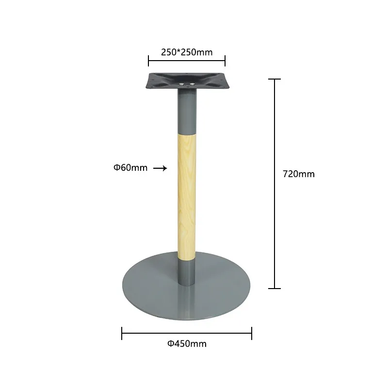 Base de mesa de alta calidad, patas de mesa redondas de tubo de hierro, hechas de hierro 