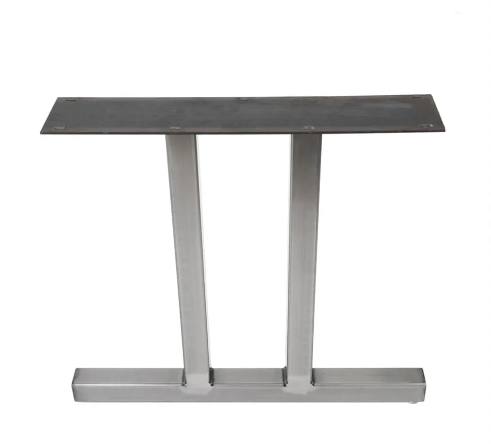 forma de T de metal Precio barato Patas de mesa de comedor de acero inoxidable con forma 