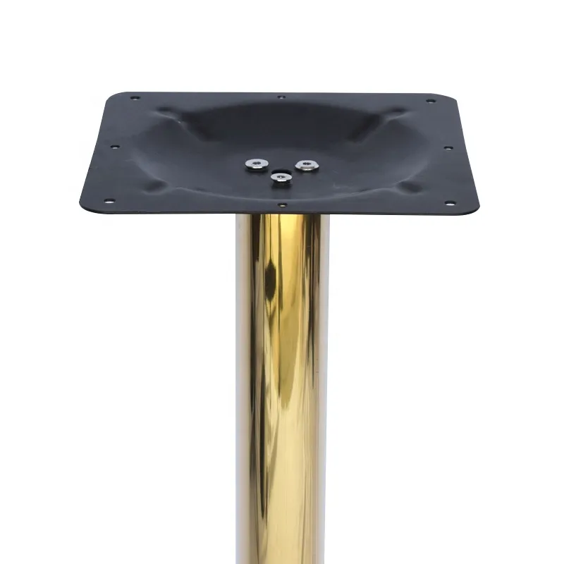 de centro de oro forjado Base de mesa de comedor de hierro Soporte de mesa de centro de oro 