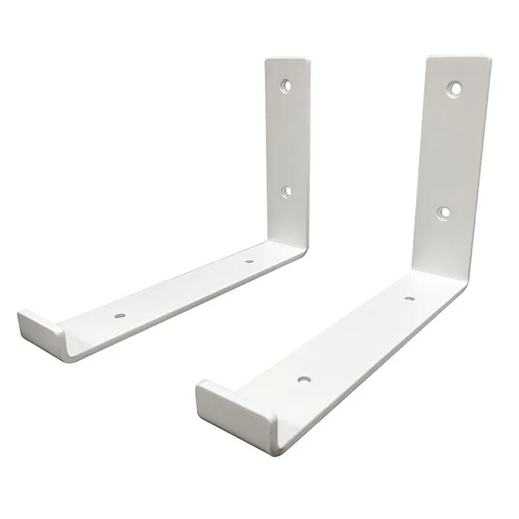 Soporte para estante flotante con acabado en blanco brillante Soportes de acero inoxidable 