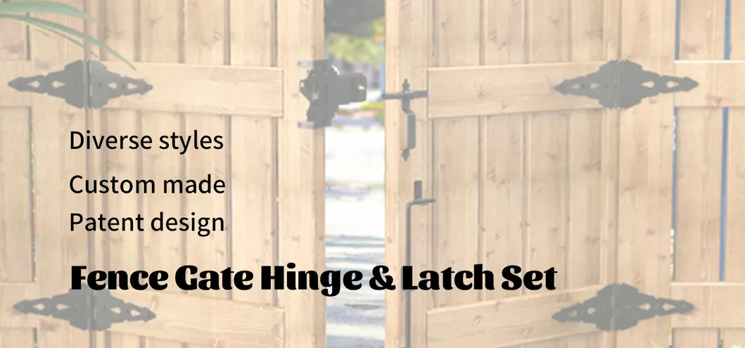 Hardware de cerca Bisagra y pestillo de puerta de PVC/madera 